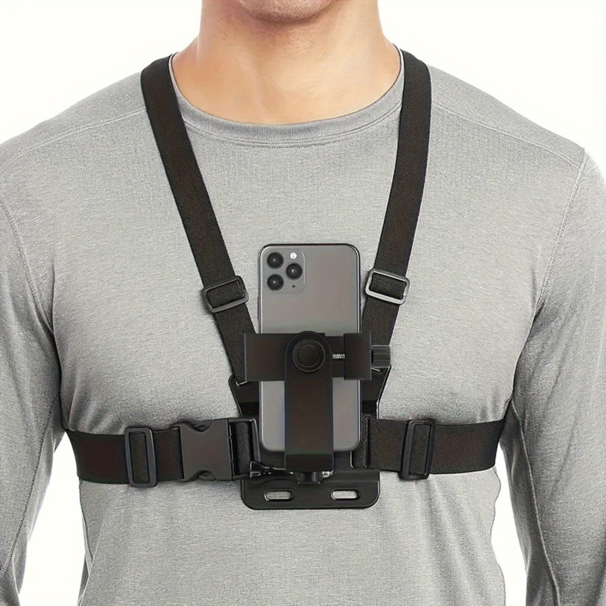 Adjustable Hands-Free Breast Belt for Comfortable Filming and Photography – Secure Phone Holder for Smartphones and Action Cameras