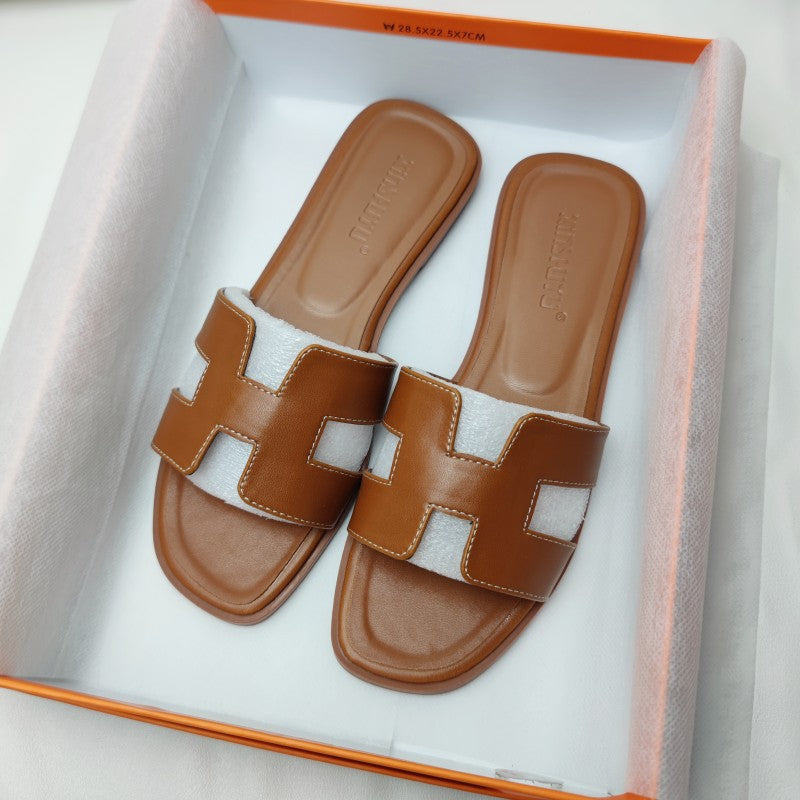 H Sandal | Modern Leather H-Design Sandals