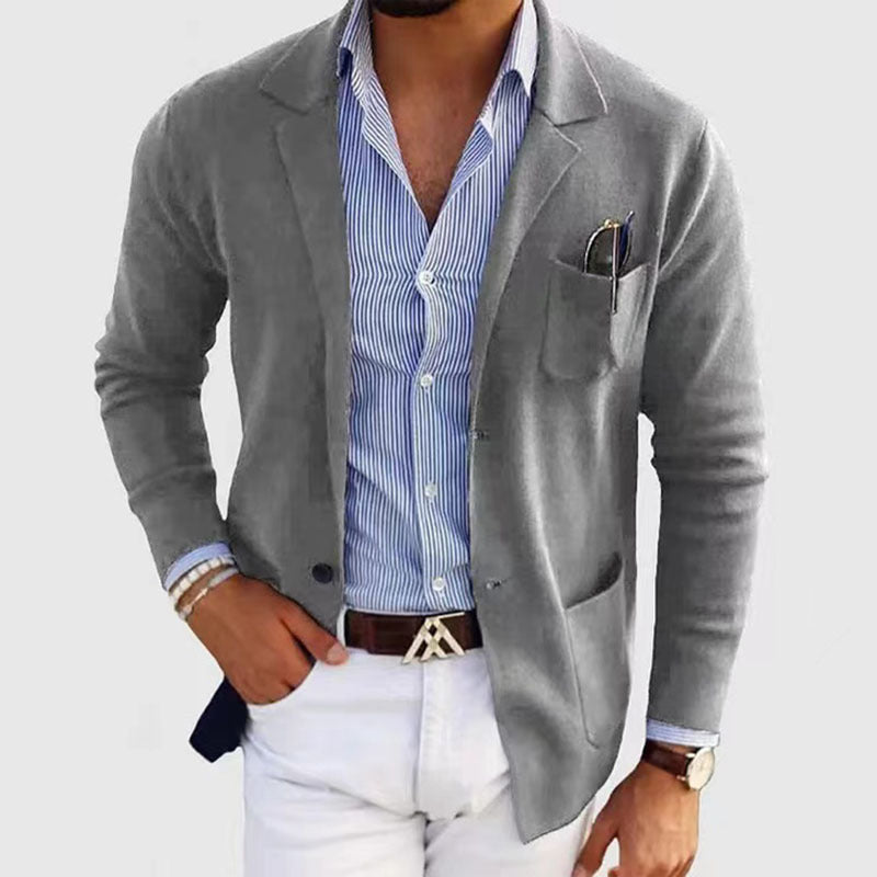 Men's Casual Polyester Blazer