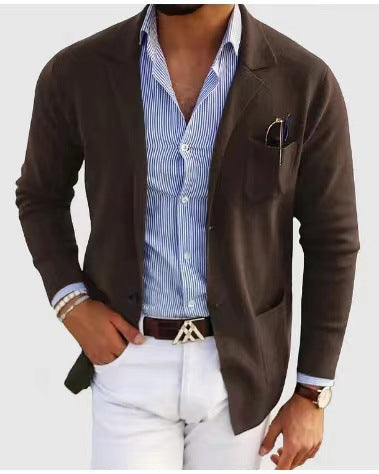 Men's Casual Polyester Blazer