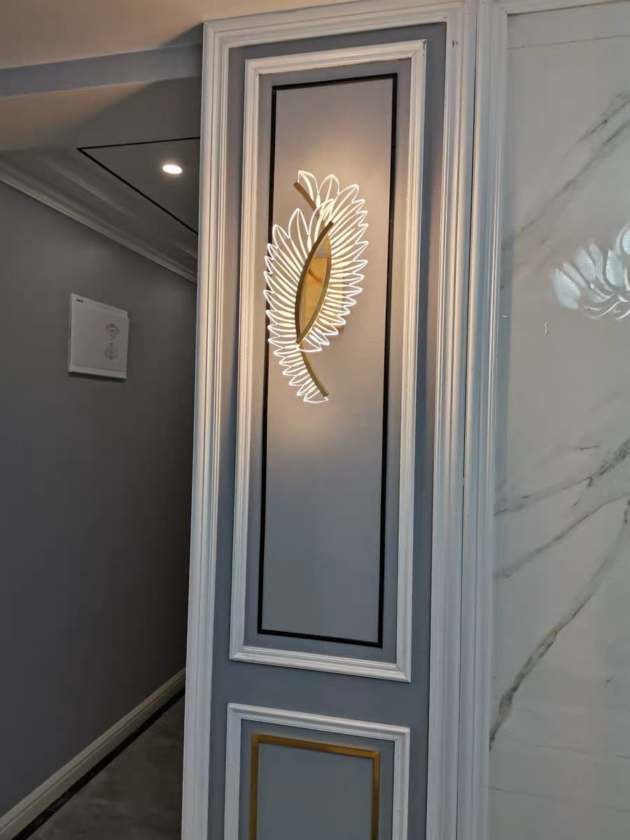 AngelGlow - Golden Winged Wall Lamp
