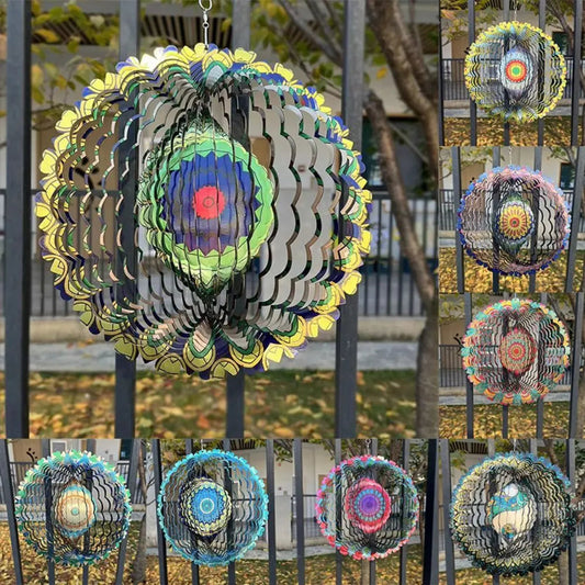 3D Windgong Garden Decor – Weather Resistant Outdoor Art with Calming Movements and Vibrant Colors for Tranquil Spaces