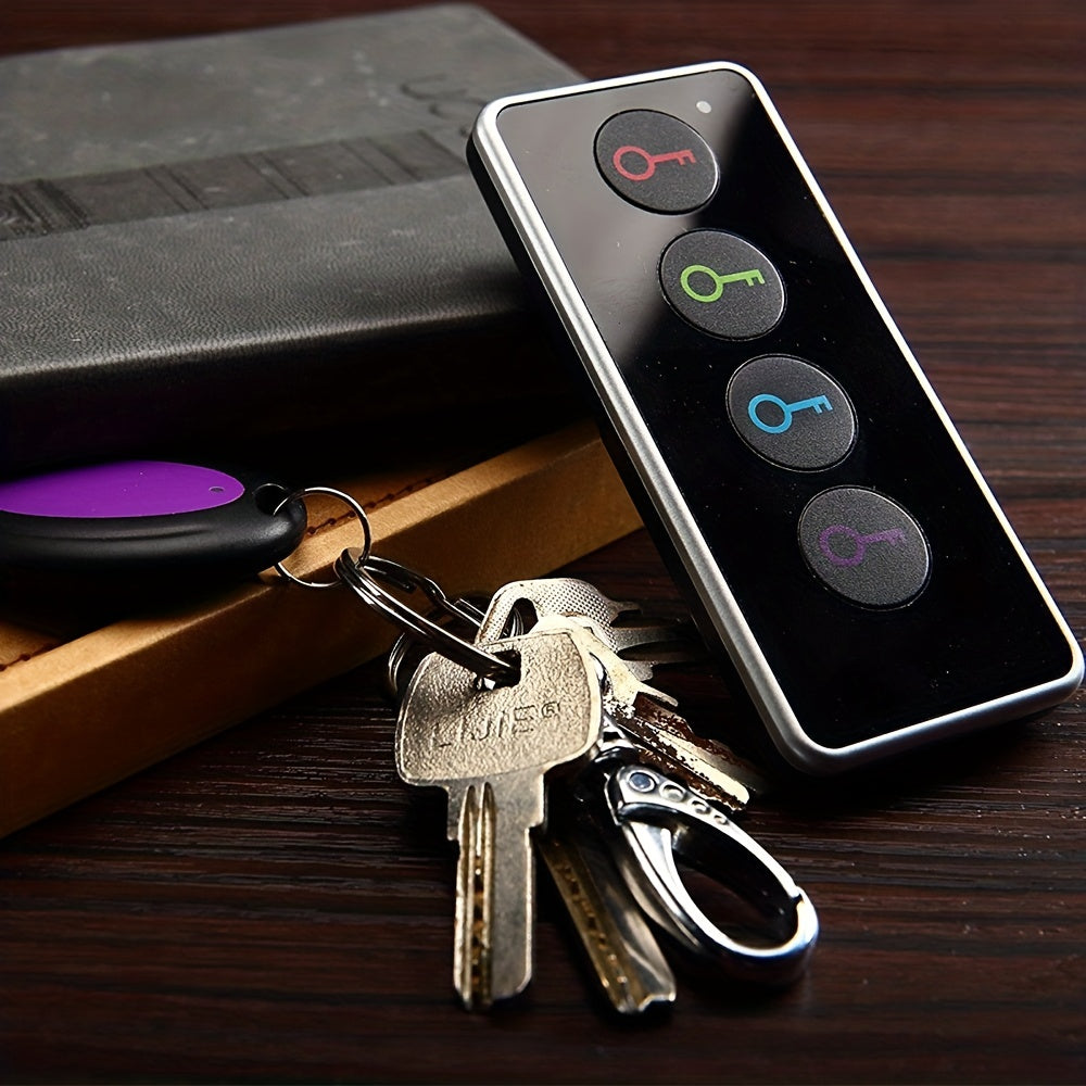 4-in-1 Key Finder with LED Flash and Color-Coded Receivers – Compact Key Locator for Keys, Remotes, and More