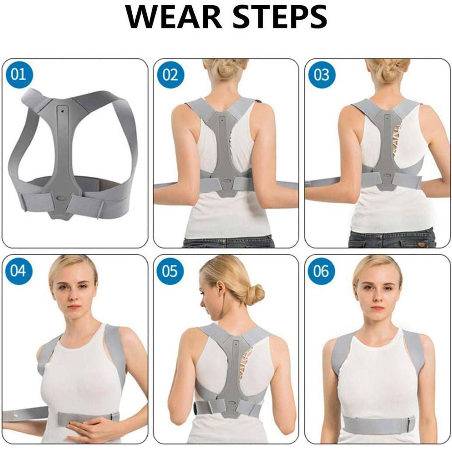 Adjustable Back Brace Posture Corrector - Customizable Back Support Belt for All-Day Comfort