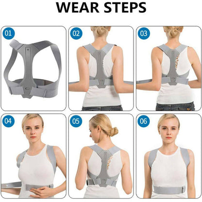 Adjustable Back Brace Posture Corrector - Customizable Back Support Belt for All-Day Comfort