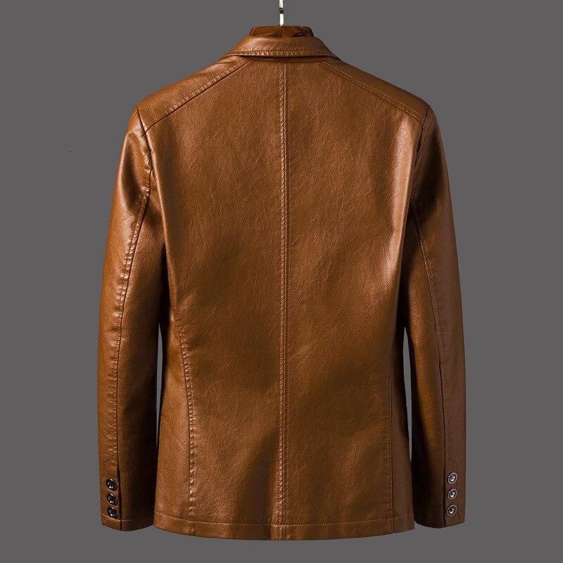 Men's Premium Leather Modern Cut Blazer Jacket