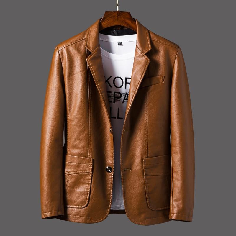Men's Premium Leather Modern Cut Blazer Jacket