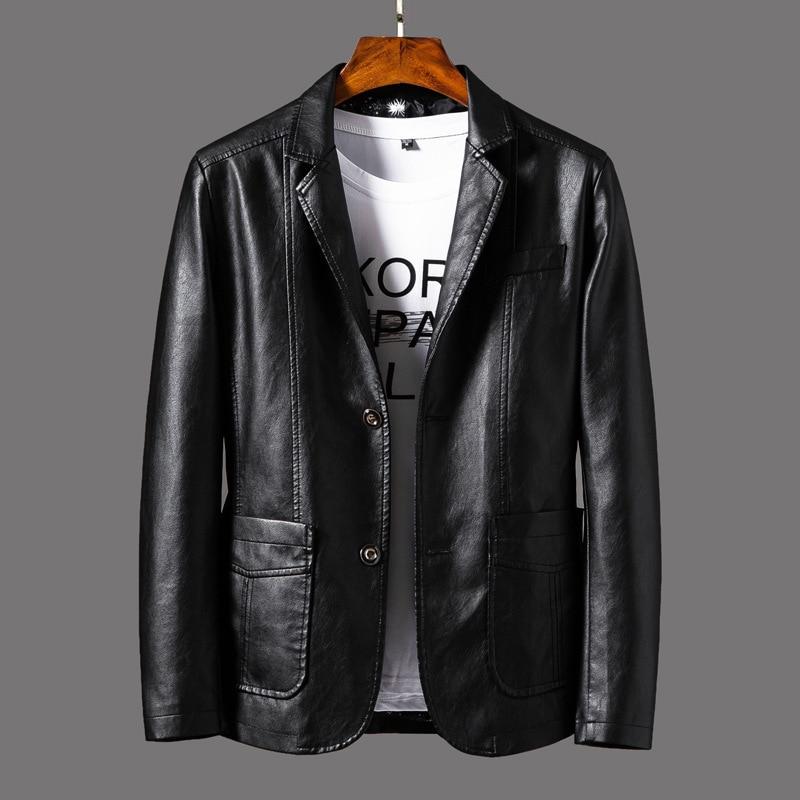 Men's Premium Leather Modern Cut Blazer Jacket