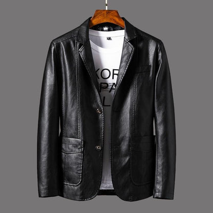 Men's Premium Leather Modern Cut Blazer Jacket