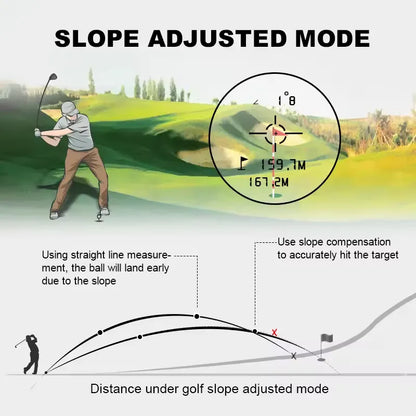 Advanced Golf Rangefinder with Slope Compensation, 914m Range, 6x Magnification – Accurate Golf Distance Finder with Vibration Feedback