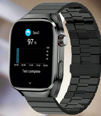 Advanced Health Smartwatch with ECG, Blood Sugar Monitoring, 2.04-Inch AMOLED Display – Waterproof Fitness Tracker