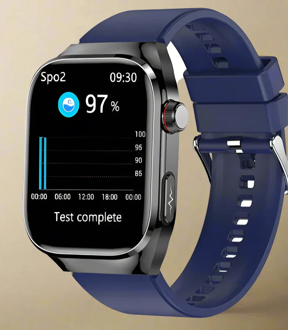 Advanced Health Smartwatch with ECG, Blood Sugar Monitoring, 2.04-Inch AMOLED Display – Waterproof Fitness Tracker