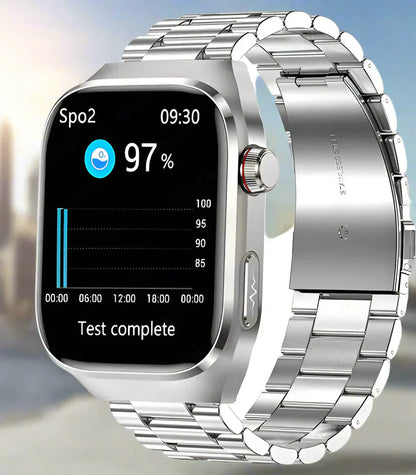 Advanced Health Smartwatch with ECG, Blood Sugar Monitoring, 2.04-Inch AMOLED Display – Waterproof Fitness Tracker