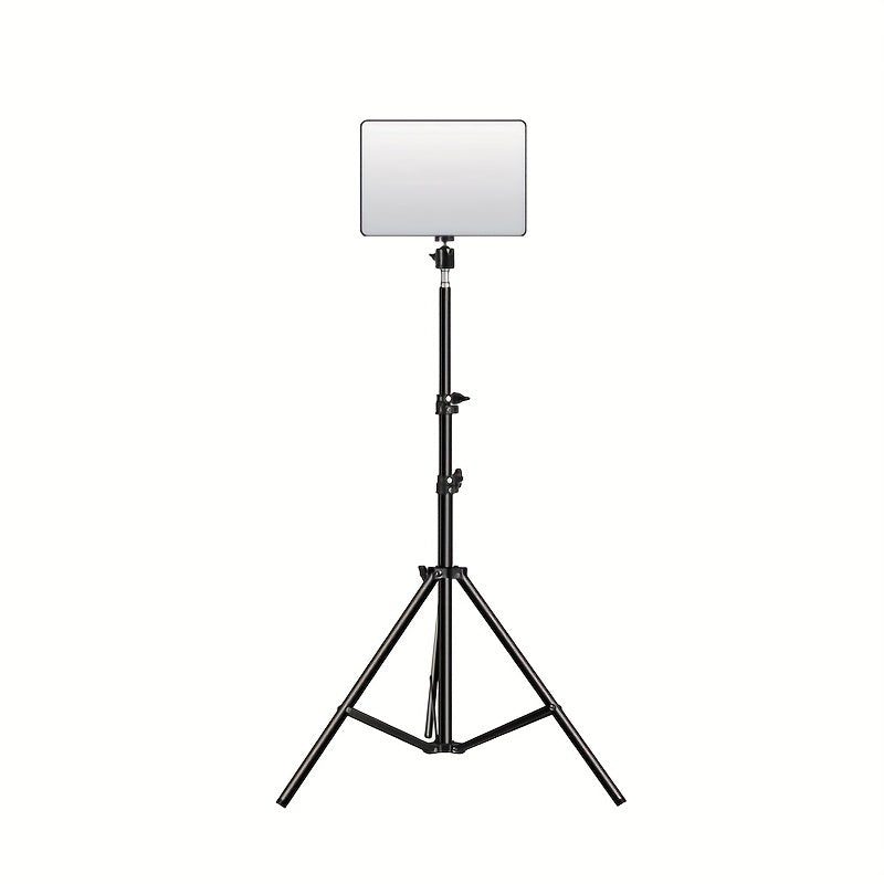 Adjustable LED Light Stand for Photography and Video – 1.1m Height, Sturdy Aluminum Tripod with Lamp