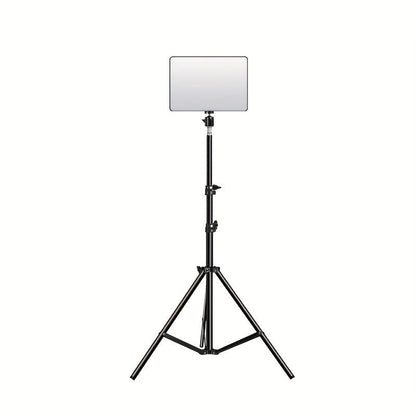 Adjustable LED Light Stand for Photography and Video – 1.1m Height, Sturdy Aluminum Tripod with Lamp