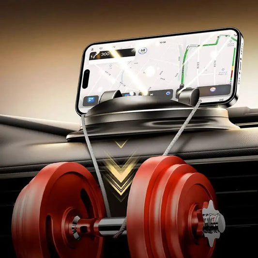 360° Rotating Car Phone Holder – Adjustable Dashboard and Air Vent Mount for Cell Phones 4-6.5 Inches