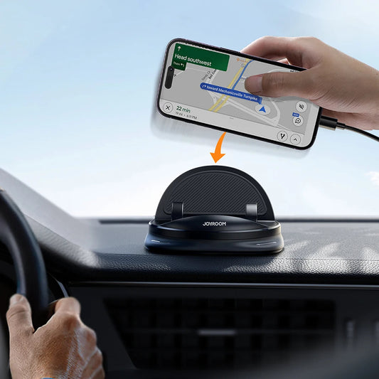360° Rotating Car Phone Holder – Adjustable Dashboard and Air Vent Mount for Cell Phones 4-6.5 Inches