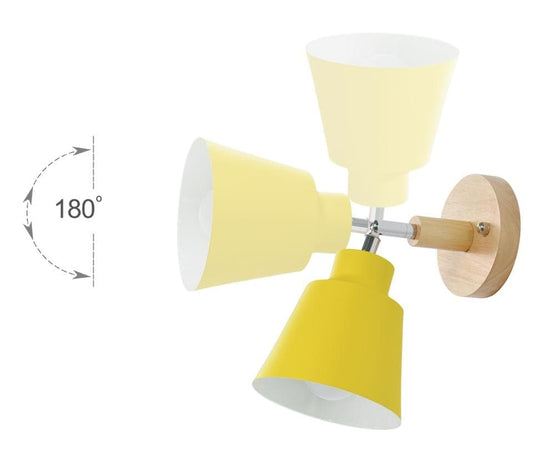 SpinGlow – Rotating Wall Lamp with Toggle Chain